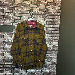 Plaid Button-Up Shirt